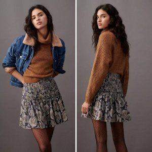 NWT Anthropologie Eula Pintucked Mini Skirt | XL Petite